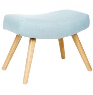 Tabouret bleu - bas - l 53 x l 34 cm x h 39 cm