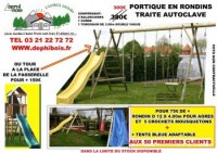 JEUX D'ENFANTS EN BOIS  AVEC TOBOGGAN 3.00m BAS PRIX