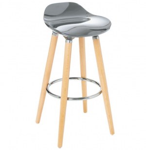 Tabouret - bar - gris métallisé