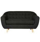 Canapé - noir - l 150 cm x l 82 cm x h 87 cm