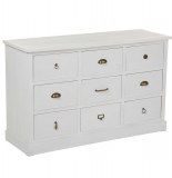 Buffet - 9 tiroirs - blanc