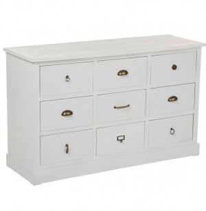 Buffet - 9 tiroirs - blanc