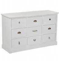 Buffet - 9 tiroirs - blanc