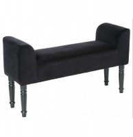 Banquette velours - selah - noir