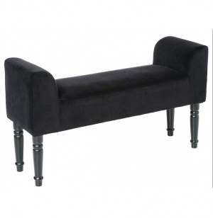 Banquette velours - selah - noir
