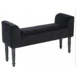 Banquette velours - selah - noir