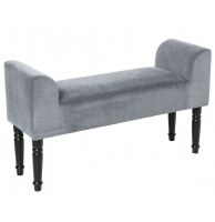 Banquette velours - selah - gris