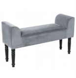 Banquette velours - selah - gris