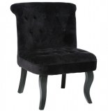Fauteuil - velours - calixte - noir