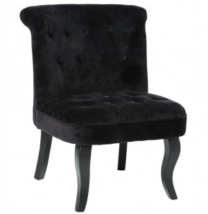 Fauteuil - velours - calixte - noir