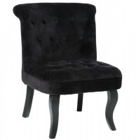 Fauteuil - velours - calixte - noir