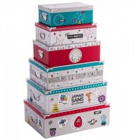 6 boîtes de rangements empilables - monstre