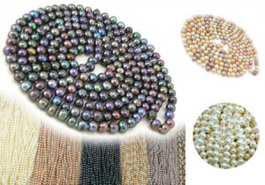 Collier Sautoir 150cm Perles de Culture 7mm Mode