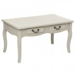 Table basse avec 2 tiroirs - crème - chrysa