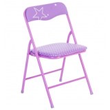 Chaise pliante - métal - violet