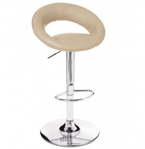 Tabouret de bar - lot de 2 - taupe - sacha