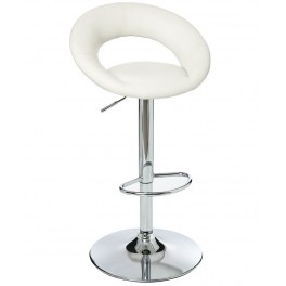 Tabouret de bar - lot de 2 - blanc - sacha