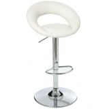 Tabouret de bar - lot de 2 - blanc - sacha