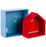 Etagères - lot de 2 - pilotes - rouge et bleu