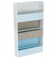 Bibliothèque - bleu - h 102 x l 55 x l 15 cm