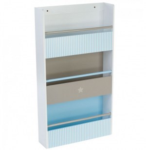 Bibliothèque - bleu - h 102 x l 55 x l 15 cm