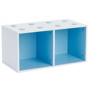 2 cubes de rangements - bleu