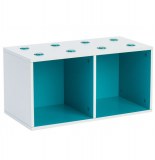 2 cubes de rangements - bleu turquoise