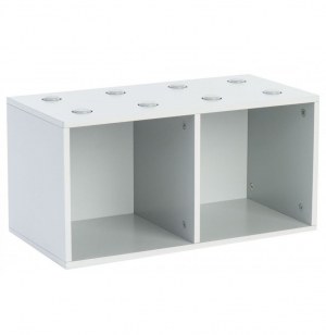 2 cubes de rangements - gris