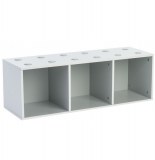 3 cubes de rangements - gris