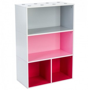 4 cubes étagères - 3 couleurs - girl