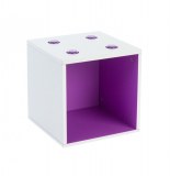 Cube de rangement - violet - 1 case