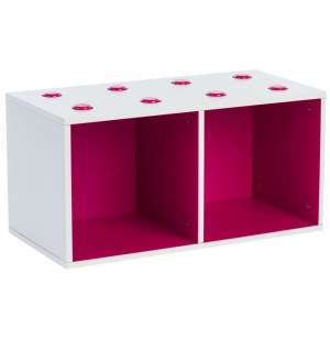 2 cubes de rangements - fuchsia