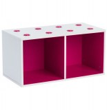 2 cubes de rangements - fuchsia