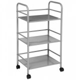 Desserte de cuisine à roulettes - métal - gris