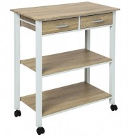 Desserte de cuisine à roulettes - 2 tiroirs - meuble de cuisine