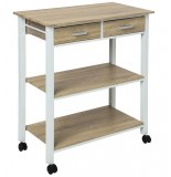 Desserte de cuisine à roulettes - 2 tiroirs - meuble de cuisine