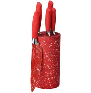 Ensemble de couteaux de qualité - rouge - lot de 5