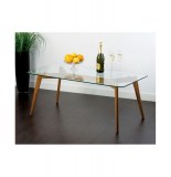 Table basse rectangle - verre - 110 x 60 cm