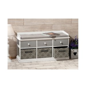 Banc avec rangements - 100 x 35 cm - meuble de rangement