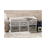 Banc avec rangements - 100 x 35 cm - meuble de rangement