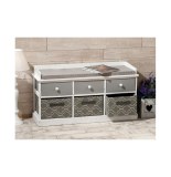 Banc avec rangements - 100 x 35 cm - meuble de rangement