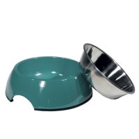 Lot de gamelles en mélamine et inox pour chien