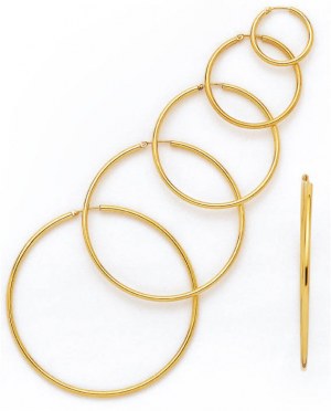 BIJOUX CREOLE PLAQUE OR