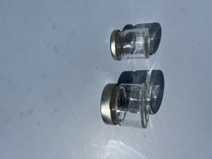 Vent pots en verre hermétiques avec capuchon argenté (en gros)