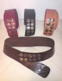 CEINTURE CUIR ARTISANAL (carmen pièces monnaies)