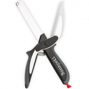 Clever Cutter - Ciseau de cuisine 2 en 1 - remplace votre couteau et votre planche à dé...