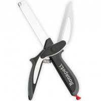 Clever Cutter - Ciseau de cuisine 2 en 1 - remplace votre couteau et votre planche à dé...