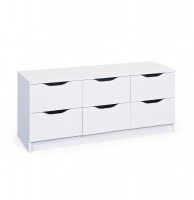 Commode - 6 tiroirs - blanc