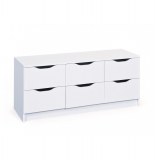 Commode - 6 tiroirs - blanc