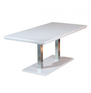 Table rectangulaire - blanc brillant
